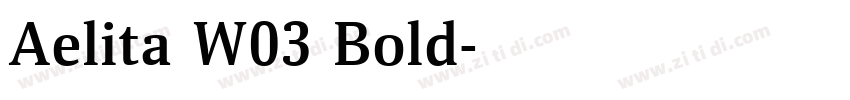 Aelita W03 Bold字体转换